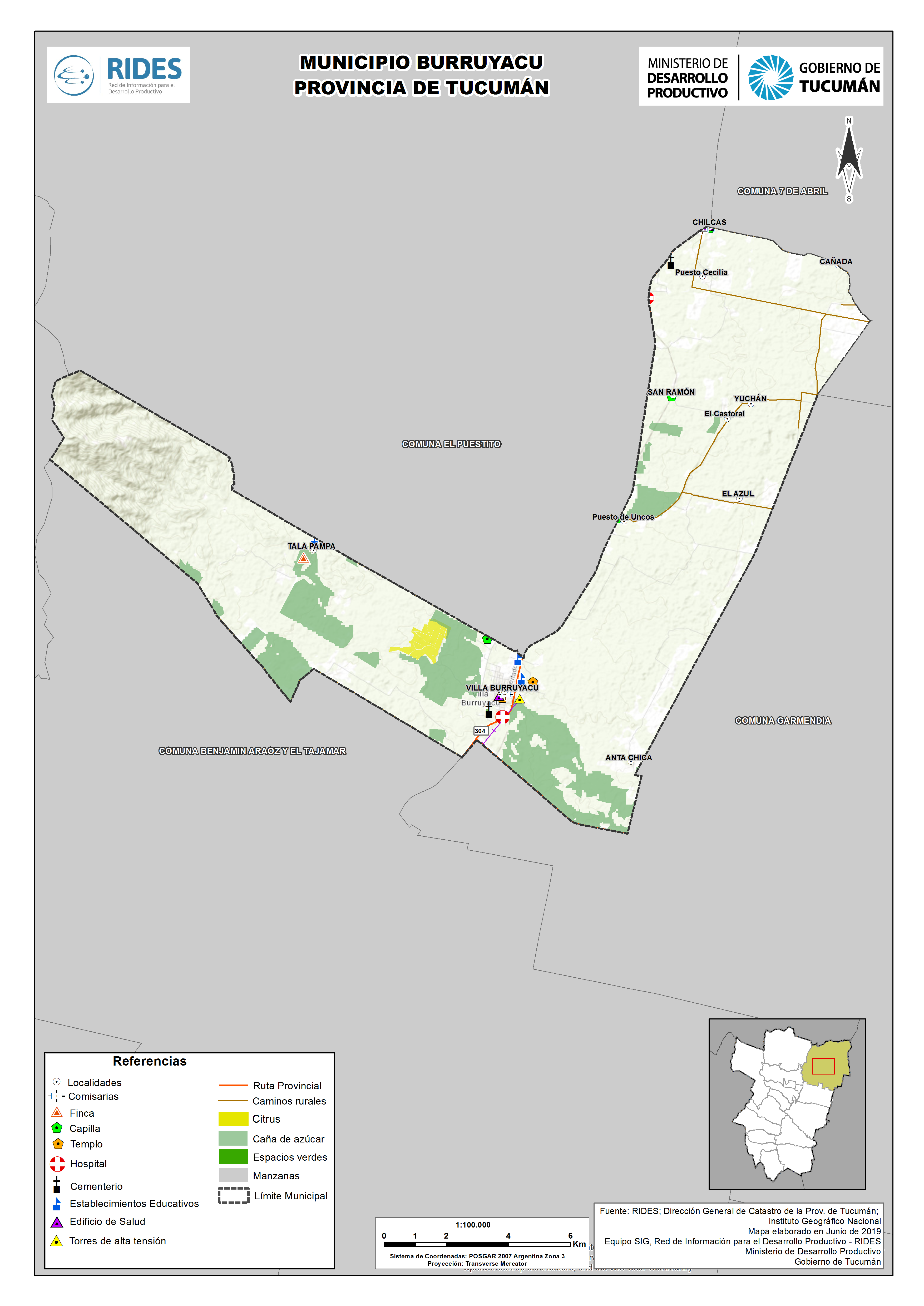 Municipio De Burruyac Rides Mapas Tematicos Tucuman Rides