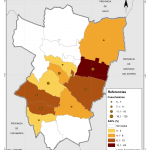 Mapa de las Cosechadoras de caña de azúcar