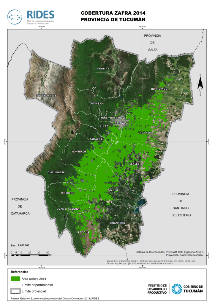 Imagen del Mapa de Cobertura Zafra 2014 – Prov. de Tucumán