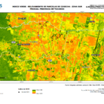 Mapa de indice verde aplicada al relevamiento de parcelas de cosecha