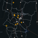 Mapa de los Epicentros de sismos registrados en Tucuman