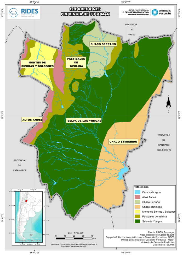 Mapa De Ecorregiones Y Ambientes Naturales Rides Mapas Tematicos Rides 9102