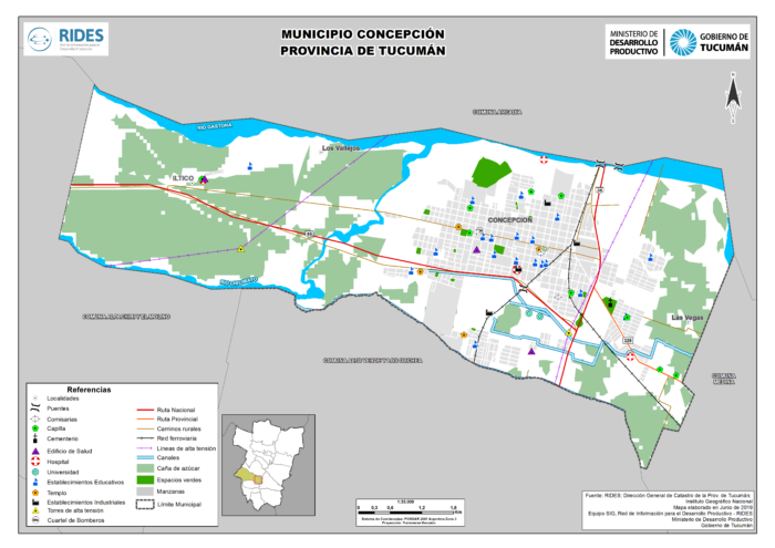 Imagen del Mapa de Municipio de Concepción – Prov. de Tucumán