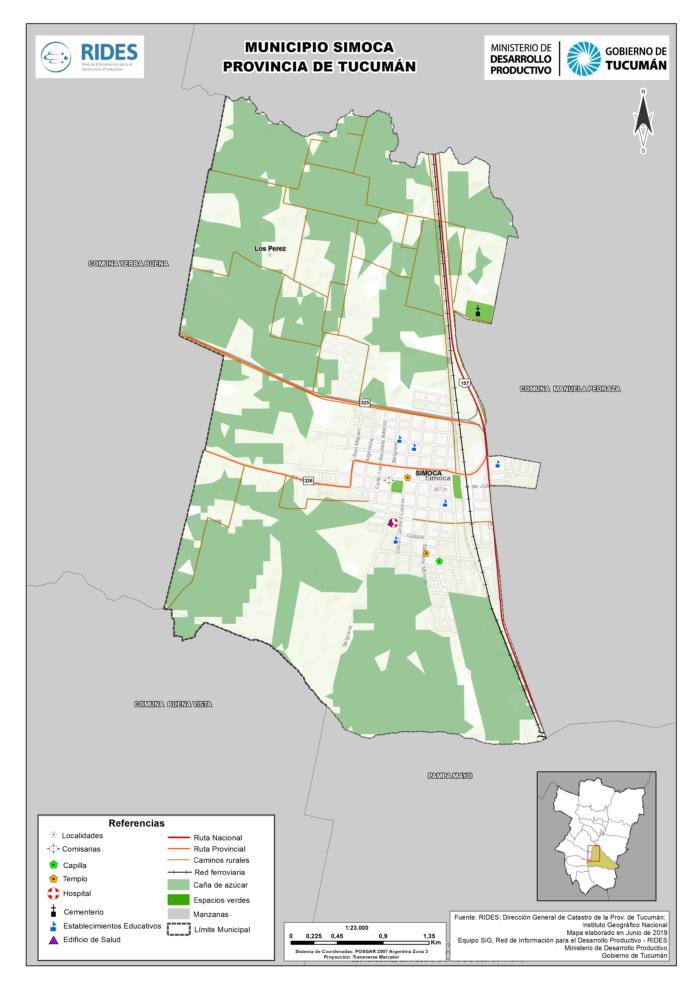 Imagen del Mapa de Municipio de Simoca – Prov. de Tucumán