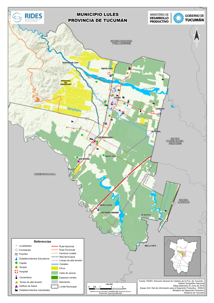 Imagen del Mapa de Municipio de Lules